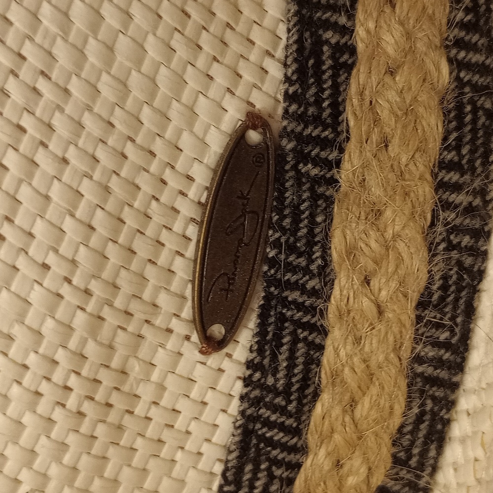 Panama Jack Woven Striped Hatband Fedora safari Hat XL- Worn 1X - Picture 2 of 7